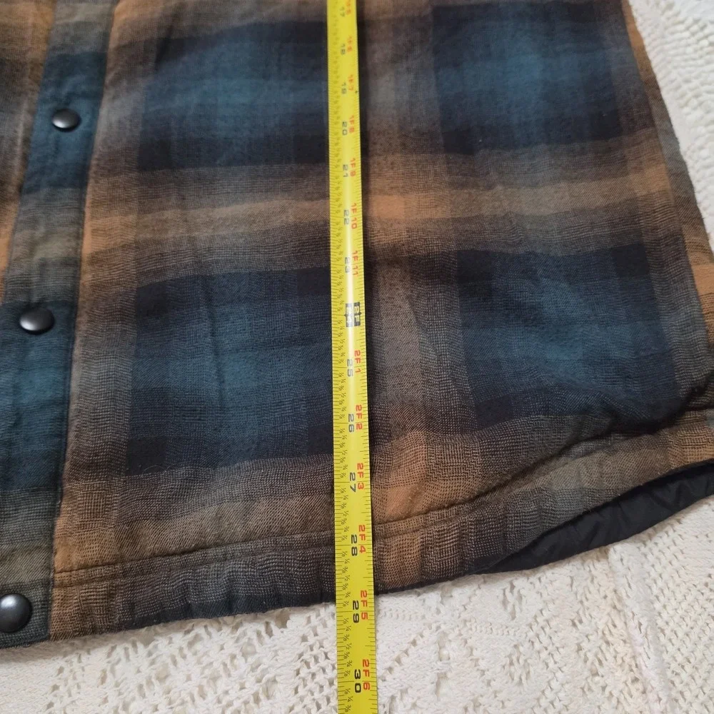 The North Face Reversible Flannel Shirt Shacket Puffer Jacket Large